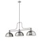 Z-Lite Melange 3 Light Chandelier, Brushed Nickel & Brushed Nckel 725-3BN-D12BN - alternate 4